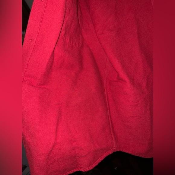 J.Crew NY Heavy Weight Cotton Flannel, Solid Red XL - Slim, men’s shirt. - Picture 12 of 16